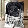 Tiger Love Artwork 1 Theme blanket Lightweight Warm Flannel Blanket Decorative Throw Blanket for Home Decoration