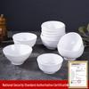 Yangge White Melamine Rice Bowls
