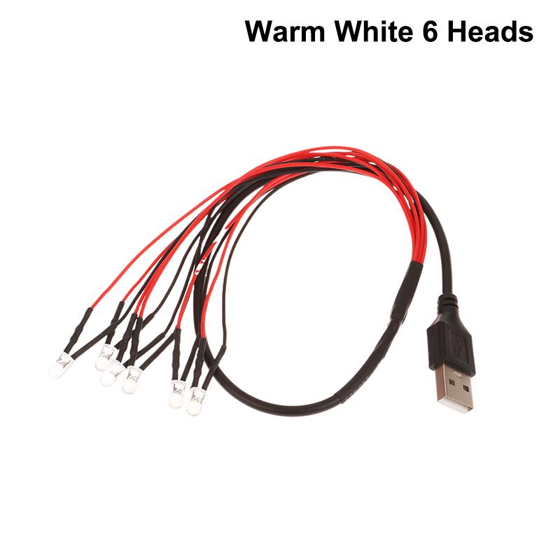 1 Stück 2/4/6 LED-Perlen mit USB-Anschluss 5V Miniatur Superhelle Lampe DIY Modellbau für Diorama DIY Handarbeit