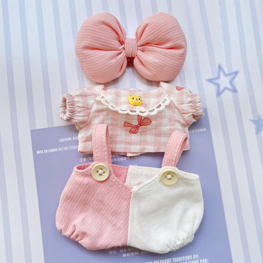 For 17cm/38cm Labubu Doll Clothes Fashion Clothes Shirts Overalls Doll Clothes Color Match Dolls Accessories Cute Decoration Little Clothes