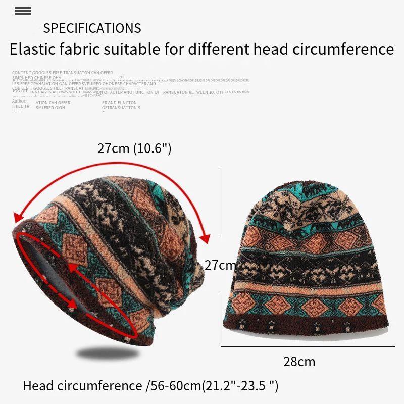 Winter Colored Hat For Men And Women Plus Velvet Warm Knit Hats Windproof Ear Protection Hooded Outdoor Riding Cold Hat Cold Hat