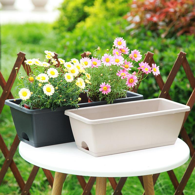 Self-Absorbing Flower Pot Indoor Vegetable Growing Pot With Base Drainage Hole And Absorbent Rope Plants Cuttings Pot For Home
