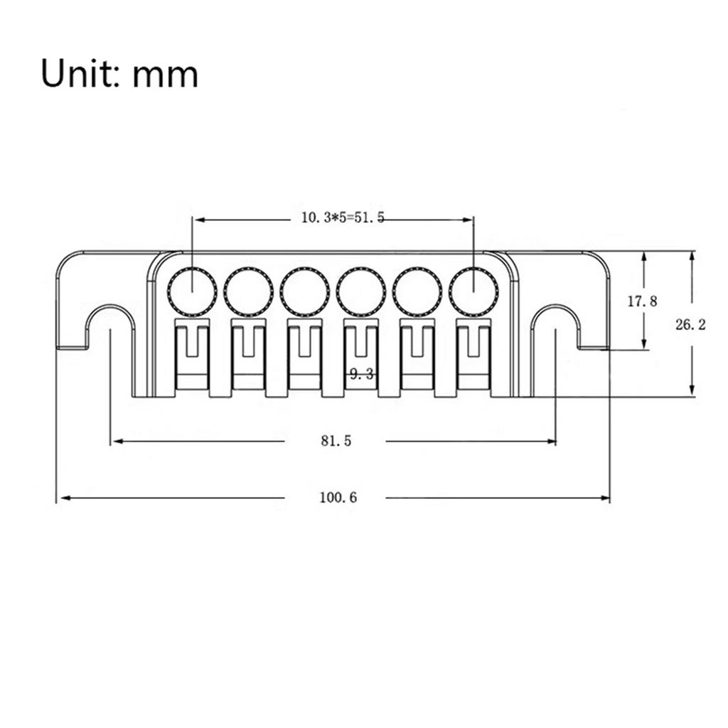 LP Electric Guitar Tune O Matic Bridge Pull Plate Tail Piece Reversible String Code Guitar Roller Saddle Bridge TP 6
