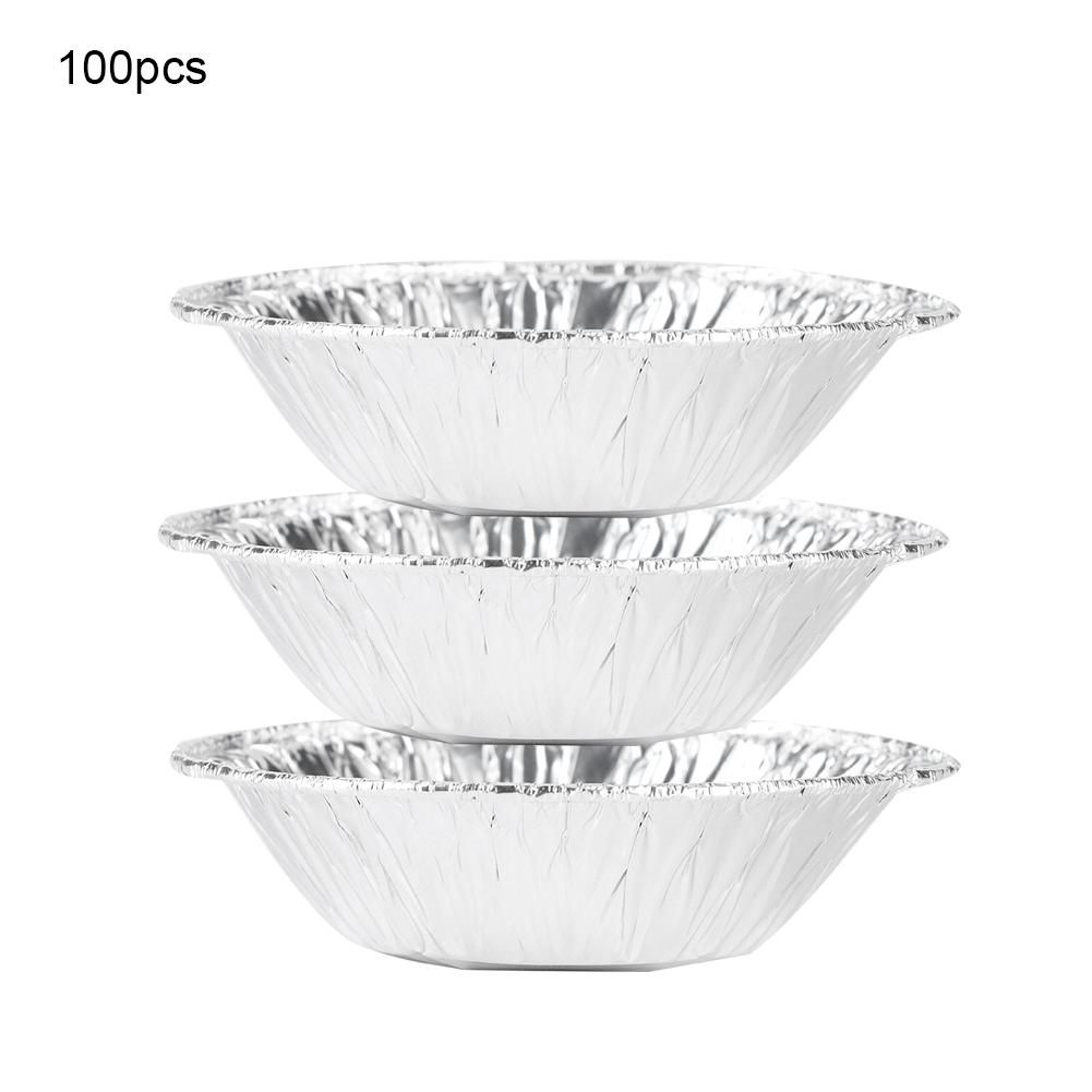 100PCS NonStick Egg Tart Mold Cupcake Cake Cookies Tin Mould Case Cup Kitchen Baking Tool