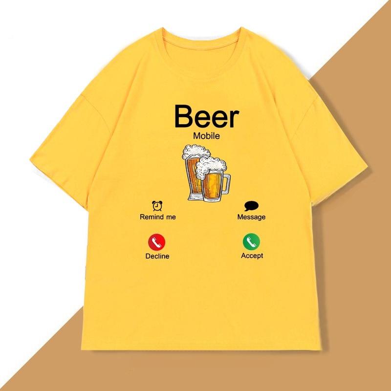 Beer Is Calling Design Tshirt Stylish Trendy Tee Shirt Funny Cotton Short Sleeve Graphic T Shirts Unisexs WOMEN Designer Clothing