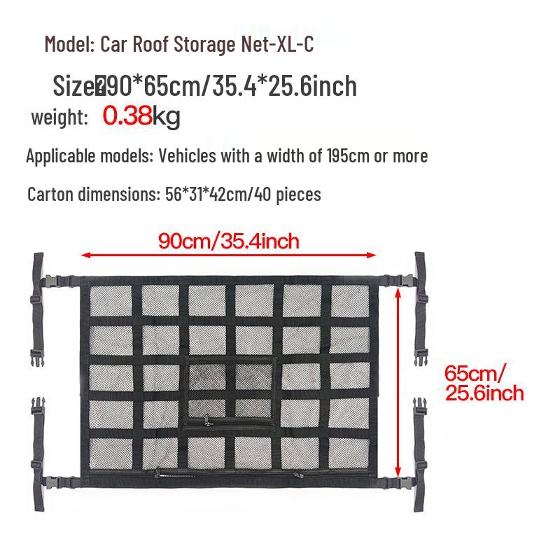 Car Interior Roof Storage Mesh Bag - Car Roof Storage Net Organize