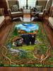 Deer Hunting Rug Camo Deer Carpet Vintage Style Rug Cozy Home Floor Mat Nordic Style Lounge Office Apartment Indoor Machine wash
