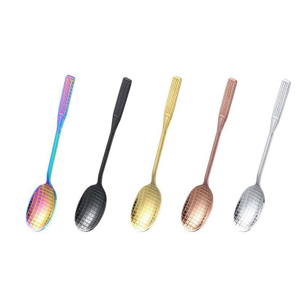 

3Pcs Stainless Steel Coffee Spoons Tennis Racket Shape Creative Stirring Dessert Ice Cream Spoons Kitchen Tableware Silver срібний