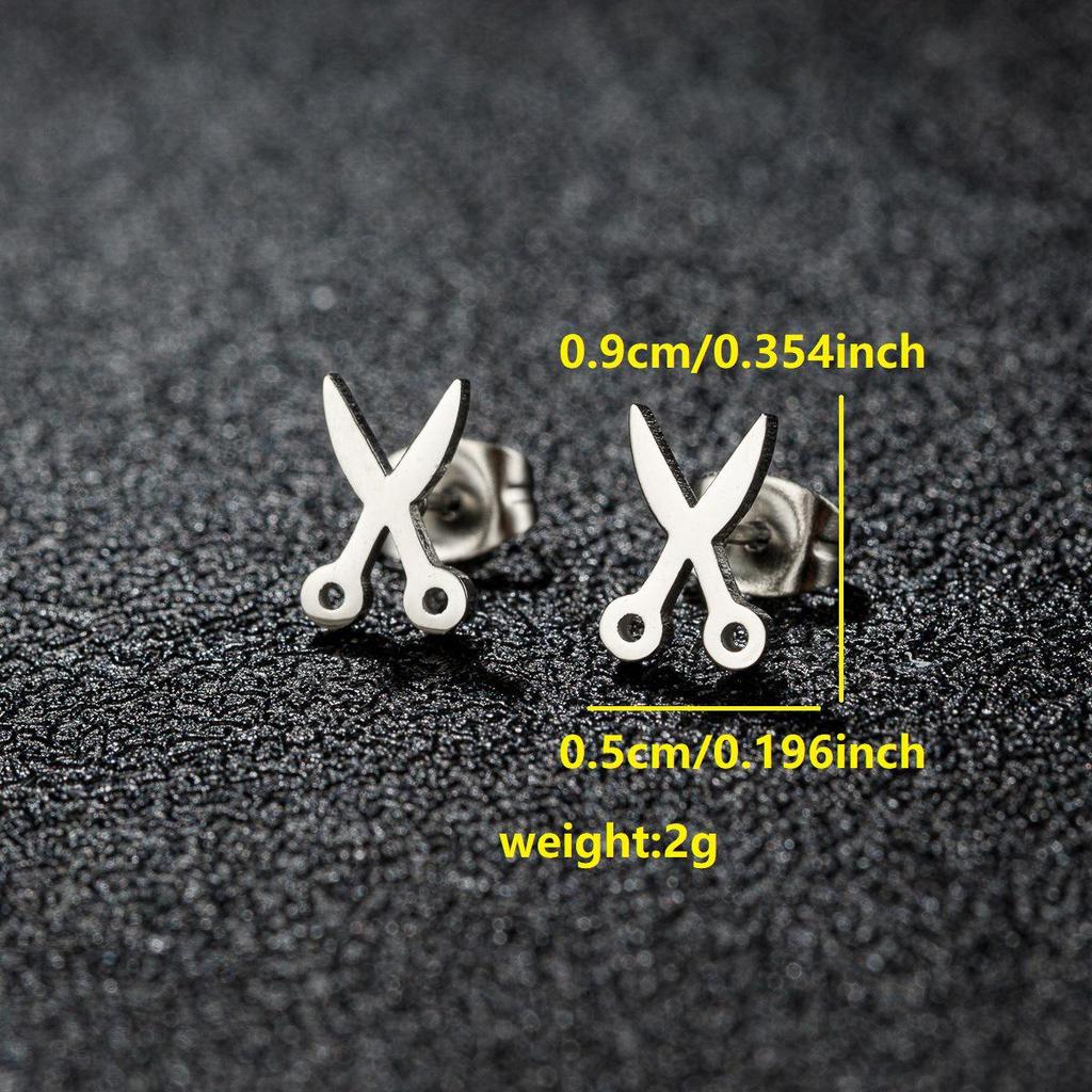 Niszowe Kolczyki Sztyfty ze Stali Nierdzewnej dla Kobiet – Design Żurawia Origami i Renifera, Kolekcja Mody 2025