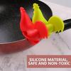 1pc Creative Rooster Shaped Silicone Pot Tongs ,Spoon Rest ,Splatter Proof Kitchen Tool, Multi Purpose Tongs for Cooking, Baking , Serving,