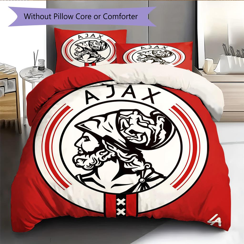 Ajax logo Pattern Bedding Quilt Set Quilt Cover Pillowcase Home Decoration Birthday Gift (1 * duvet cover + 2 * pillowcase, without core)
