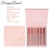 Set aus sechs Lipglosses, Matter Nebel-Lipgloss, Wasserdicht, Nicht abfärbend, Nicht klebriger Tassen-Lipgloss, Lippenstift, Feiertagsgeschenk-Lipgloss-Set