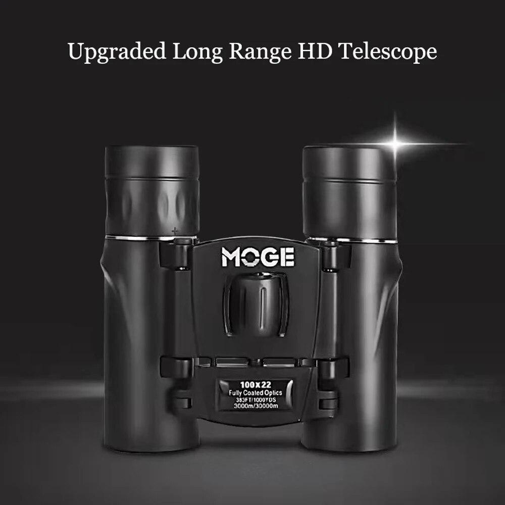 100x22 HD Powerful Binoculars 2000M Long Range Folding Mini Telescope BAK4 FMC Optics For Hunting Sports Outdoor Camping Travel