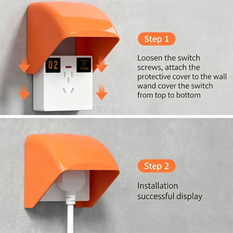 Outdoor Charging Outlet Weather Cover with Plastic Hood for 86 Type Switches Wall Socket Area