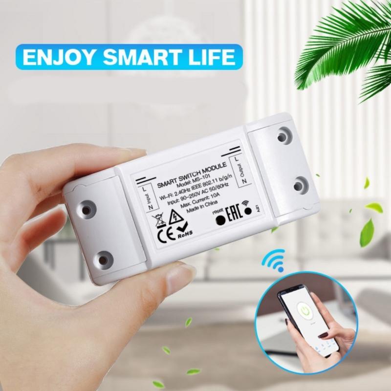 WiFi Intelligent Home Switching Remote Control AC90-250V 10A Relays Universal Breaker Support Voice Control