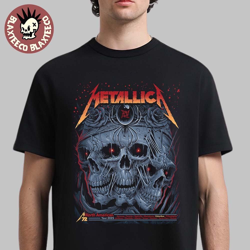 Skull Crown Rock Tee – 2025 North American Tour Poster Graphic Unisex Shirt Unisex T-Shirt S