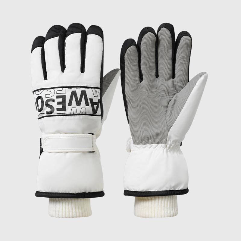 Women and Men Warm Winter Fleece Lining Touch Screen Wind-Proof SnowboardingCycling Ski Gloves one size
