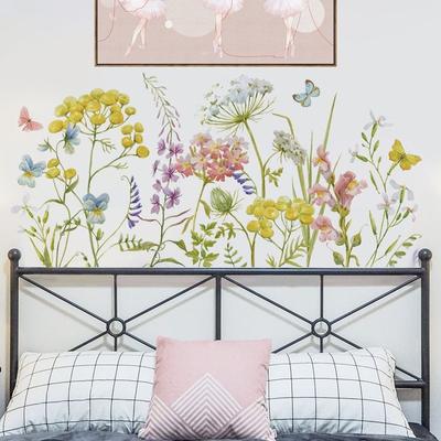 New Nordic  Flowers Wall Stickers for Living Room Bedroom Wall Decor Room Decoration Wall Decals Home Decor