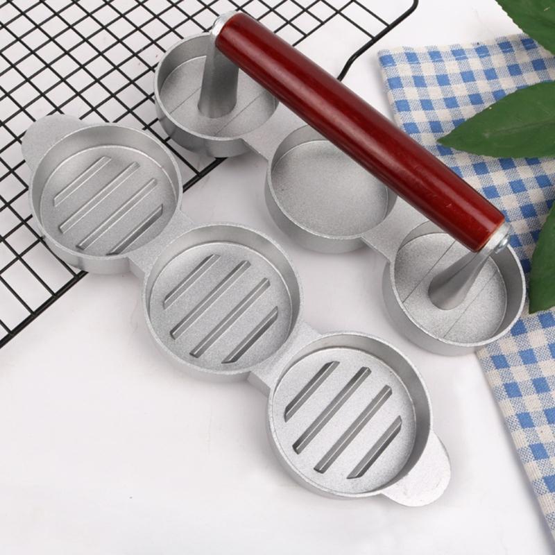 Sturdy Aluminum Alloy Small Patty Maker Kitchens Supplies for Crafting Delicious Burgers Home or During Picnics