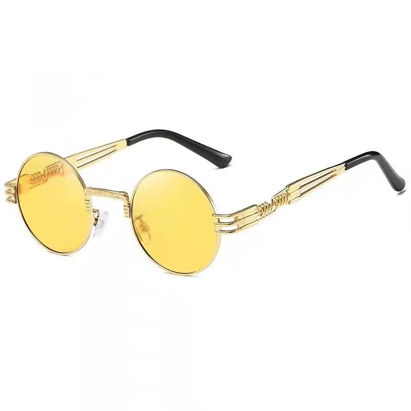 Fashion Round Sunglasses Women Retro Trend Punk Metal Sun Glasses High Quality Classic Men Luxury Brand Eyewear Uv400 Goggles