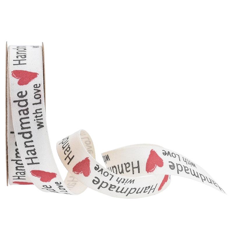 

Весенние новые цветы любят хлопчатобумажную тесьму, ремни для упаковки подарков на праздники, маленькие свежие ленты Letters/10 meters