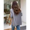Damen Herbst Oversized Blazer Lässig Locker Einfarbig Anzugjacke