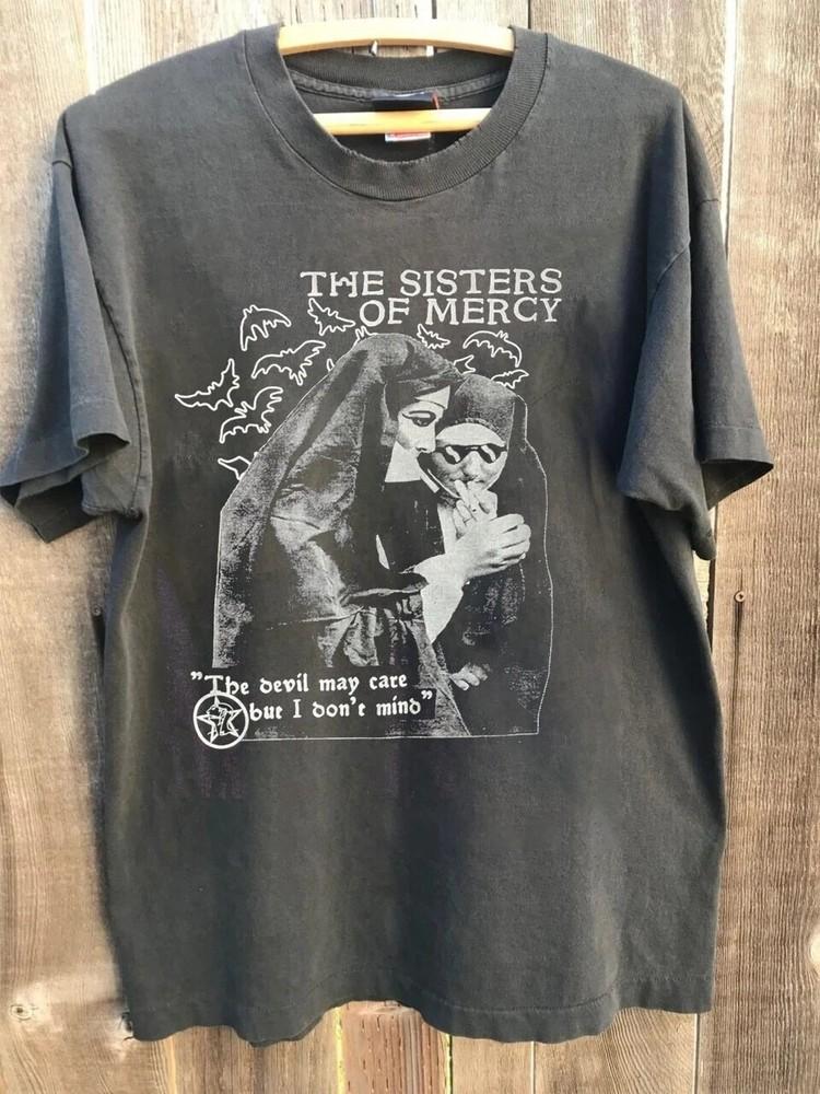 

The Sisters of Mercy Short Sleeve Charcoal Unisex Tshirt Men Women S5XL Unisex T-Shirt XXXL