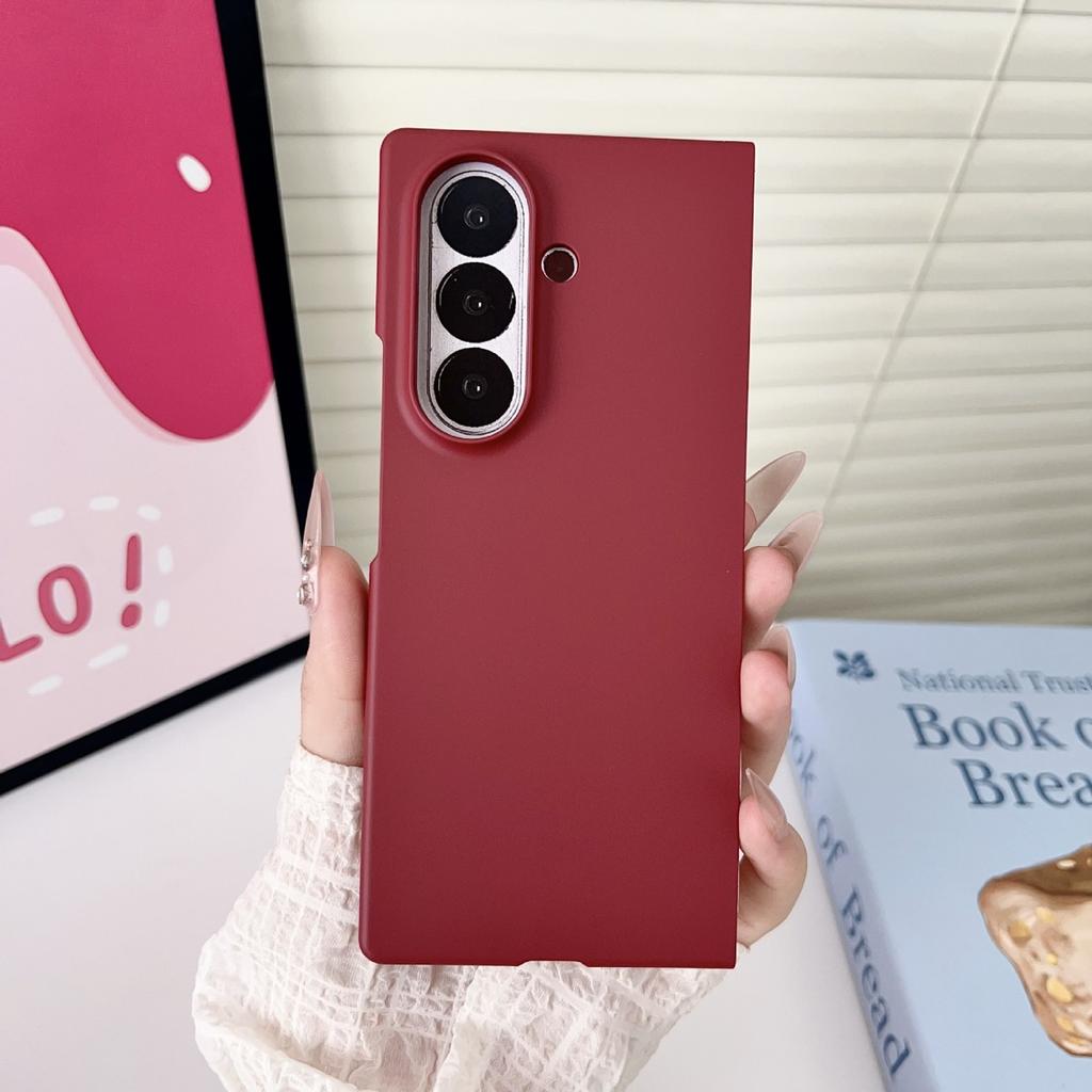 Luxury Ultra Slim Hard Back Case for Samsung Galaxy Z Fold 7/6/5/5G/ZFold7/Z Fold 3/4/5 Shockproof Candy Solid Color Cover