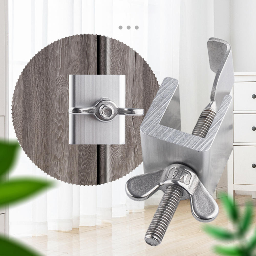 Universal Anti-Theft Top Door Stopper Stainless Steel Door Lock Anti-Theft Top Door Stopper Travel Hotel Lock For Any Doors