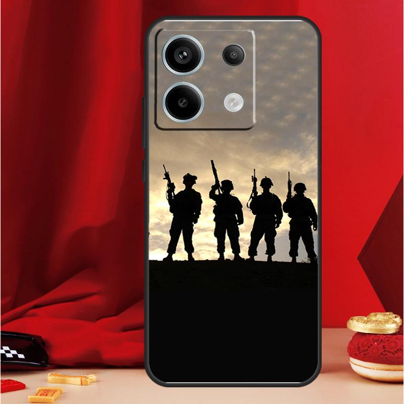 Camo Military Army Funda For Xiaomi Redmi 13C 12 9C 10C 12C Redmi Note 13 9 10 11 12 Pro 9S 10S 11S 12S Case