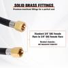 Wadoy RV Propane Hose Connector Assembly 3 Foot - 3/8" Female Flare X 3/8" Female Flare Quick Connect Hose 59913 (Total Length 3.28ft)