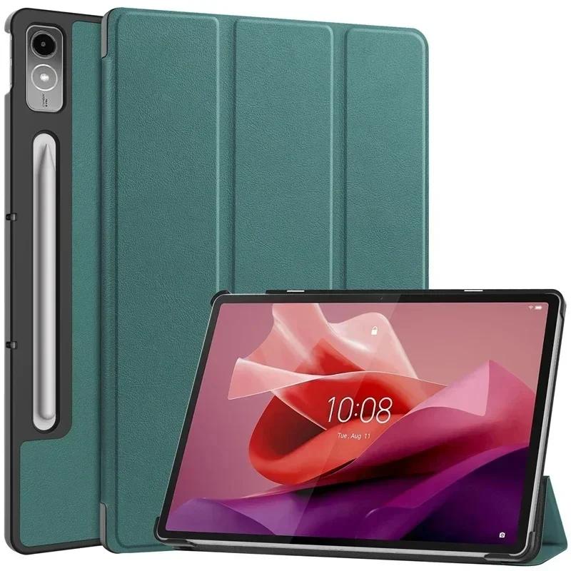 Case for Lenovo Tab P12 12.7 Lightweight Tri-Folding Stand Leather Tablet Cover for Xiaoxin Pad Pro 12.7 P11 P11Pro P12 2023