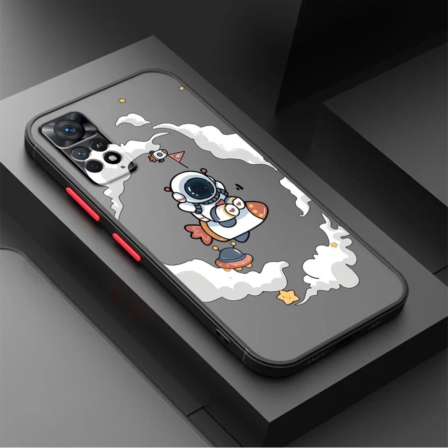 Cute Cartoon Astronaut Funda Back Phone Cover Case for Xiaomi Redmi Note 14 10 9S A4 11 12 14C 13 Pro Plus 13C