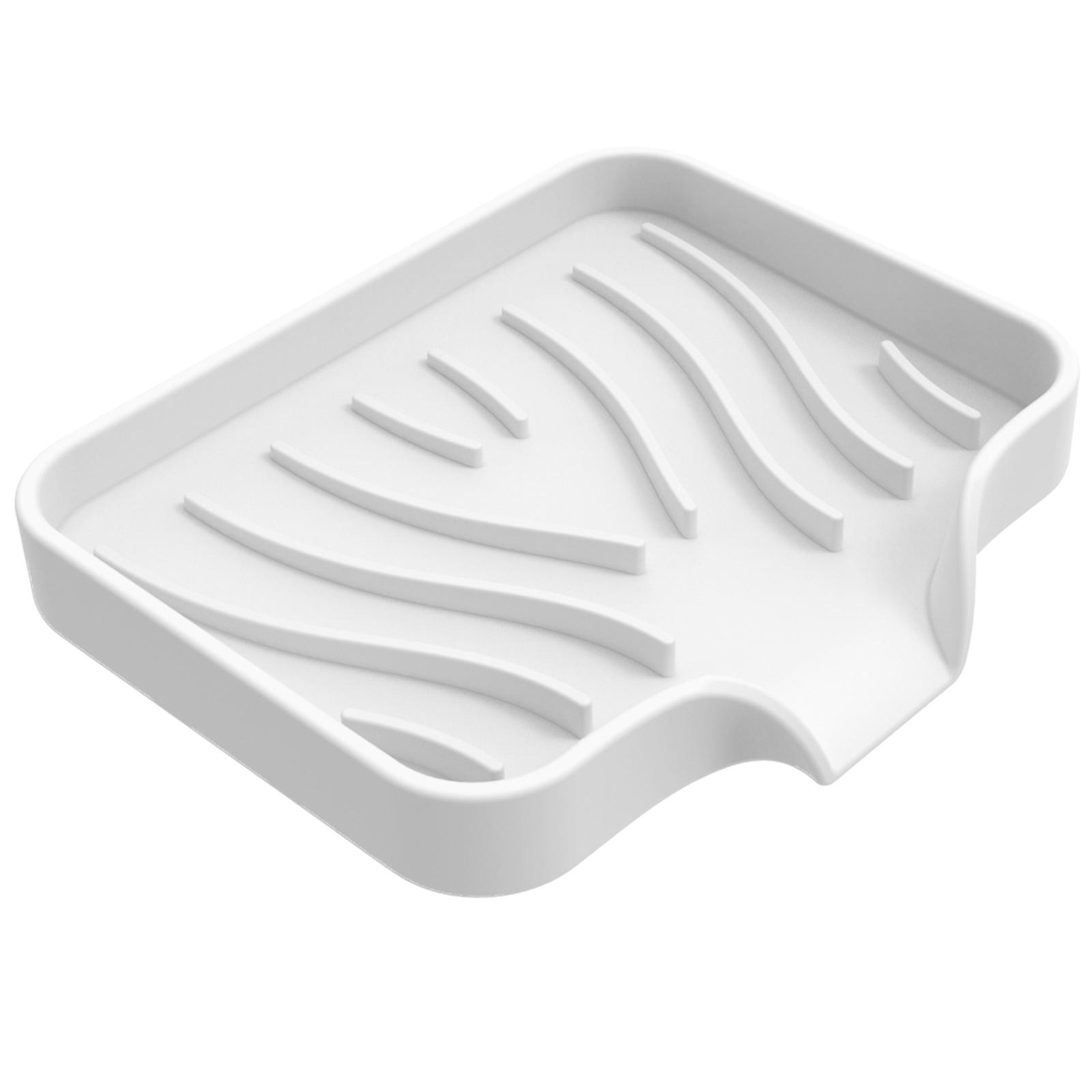 

Creative Silicone Soap Holder Fashionable Soap Dish Draining Organizers Soap Box Countertop Kitchen Bathroom Accessories белый