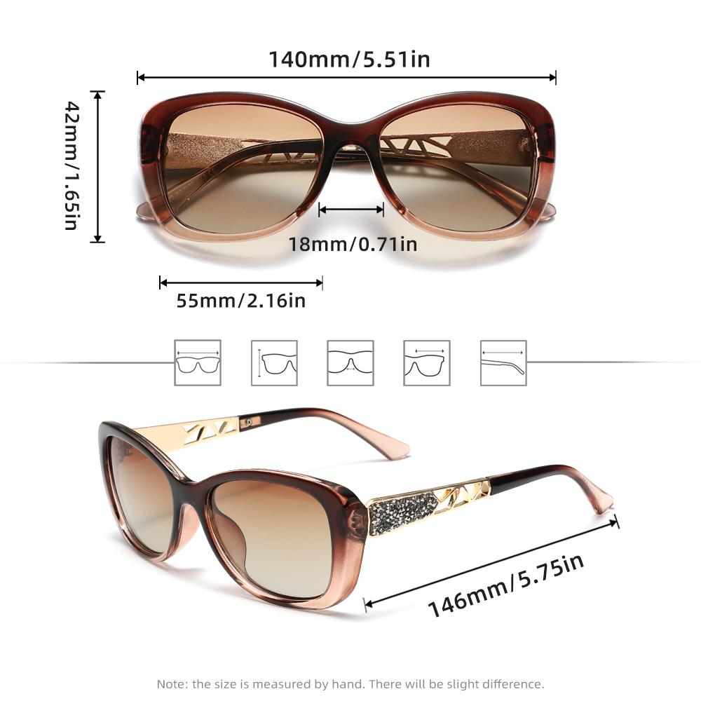 WIMN Fashionable Vintage Cat Eye Sunglasses with Polarized Technology and UV400 Shield