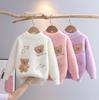 Autumn Winter Children's Sweater Pullover Girls Round Neck Knitwear Children's Western Cartoon Long Sleeve Sweaters