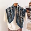 Ethnic Cashew Herringbone Cotton Linen Scarf Square Lightweight Wrap Styling