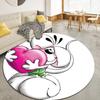 Diddl Round Area Rug,Carpet Rug for Living Room Bedroom Sofa Playroom Decor,Non-slip Floor Mat8