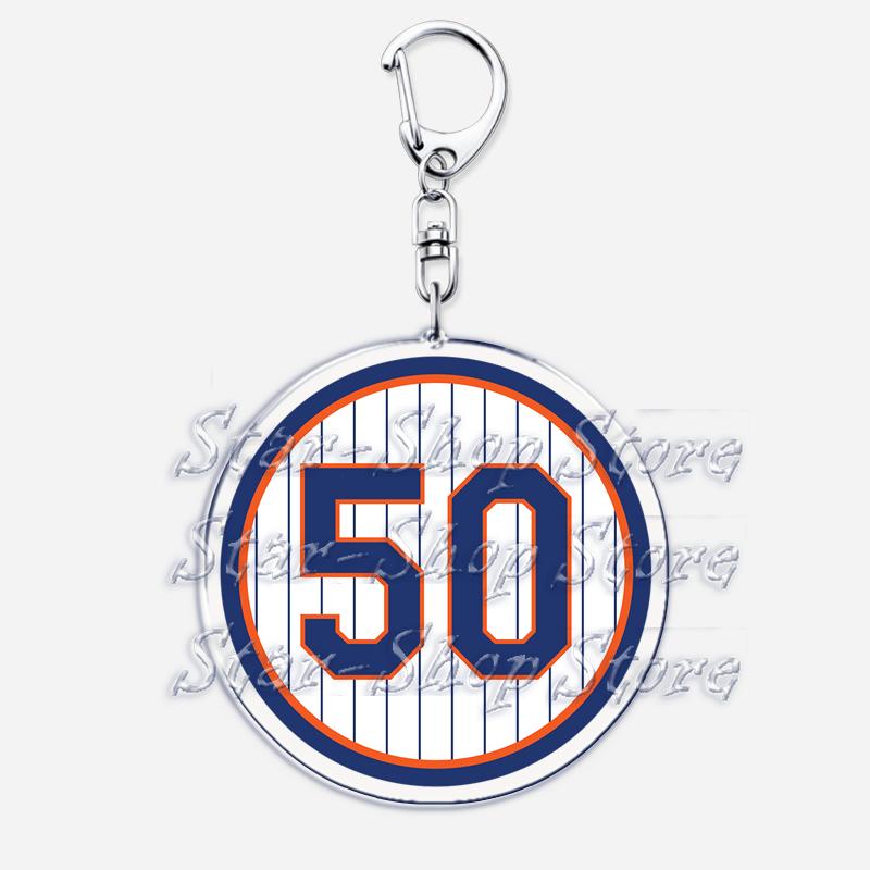 Popular Baseball Jersey Player Number Keychains for Accessories Bag New York Sports Keyrings Jewelry Friends Fans Gifts