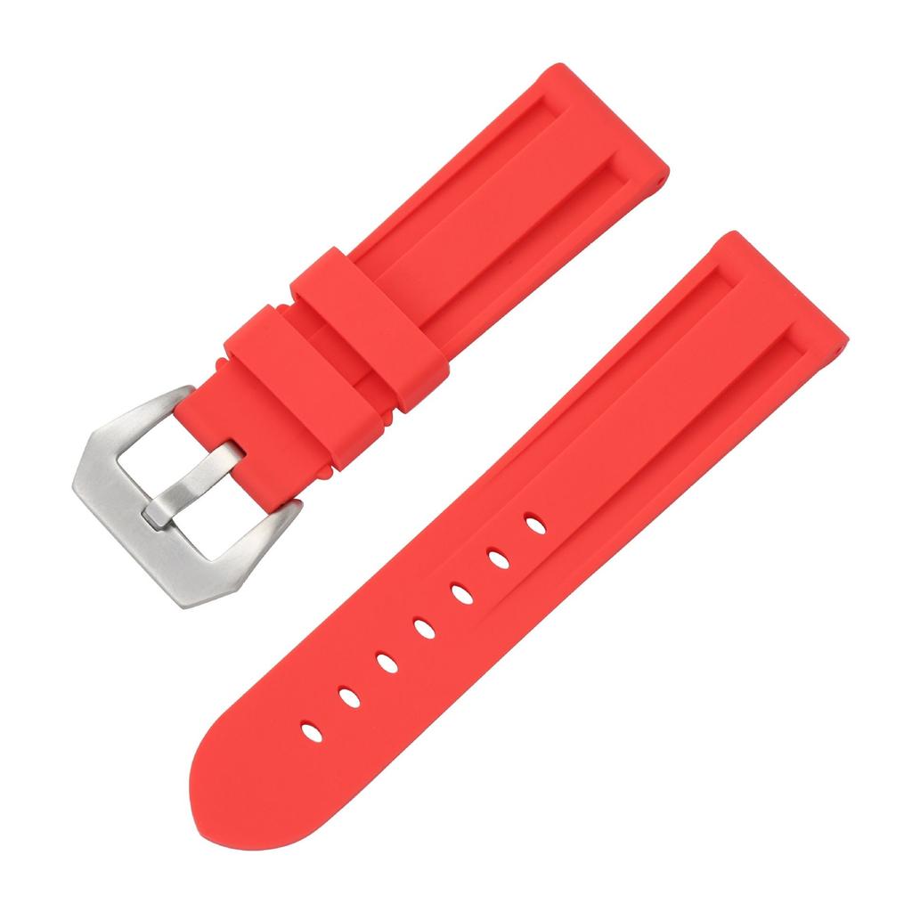 Universal Silicone Watch Band for Panerai - 20mm 22mm 24mm 26mm Soft Rubber Camouflage Sport Big Buckle Durable Strap for PAM Military Smart Watch