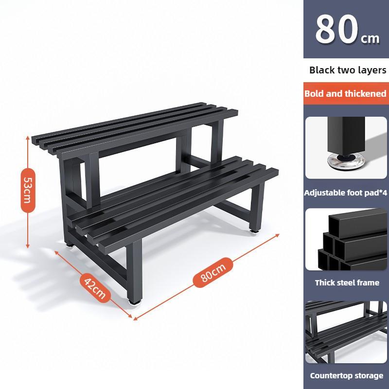 Gardens Indoor Plant Rack Stainless Steel Metal Waterproof Flower Step Display Stands Multi-Layer Ladder Shelf