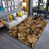 Autumn Leaves Pattern Area Rug - Nature-Inspired Brown Carpet Decor Suitable for Use As an Anti-slip for Living Room Bedroom Sofas