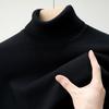 Herren Wollpullover mit hohem Kragen - Lässig, Unifarben, Strickware für Herbst/Winter