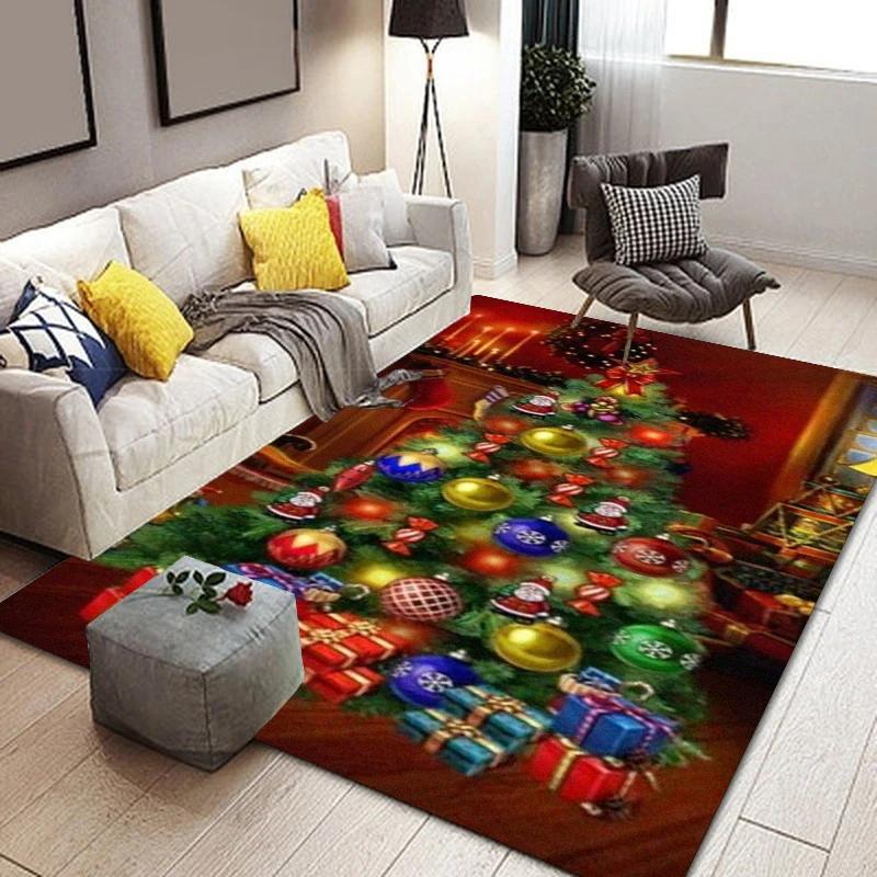C-Christmas dwarf print carpet yoga mat bedroom decoration carpet living room bathroom decoration floor mat birthday gift