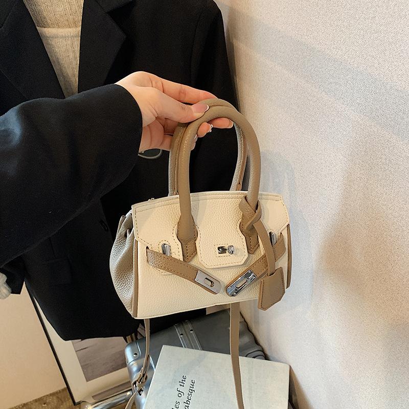 

High-end fashion Kelly bag women s 2025 new lychee pattern portable shoulder bag large capacity messenger bag