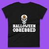 Totenkopf Kürbis Halloween Besessen Lustig Kürbis Besessen Party Gruselige Saison Damen T-Shirt Herren Oberteile Unisex Oberteil
