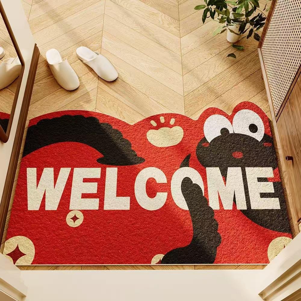 

Snake Year Floor Mat Entrance Door Dirty-resistant Silk Ring Door Mat Anti-slip Mat New Year Entrance Door Can Be Cut Into The Entrance Door 40 * 60cm