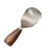 304 Stainless Steel Non-Stick Rice Spoon with Wooden Handle, Standable Design for Home Use