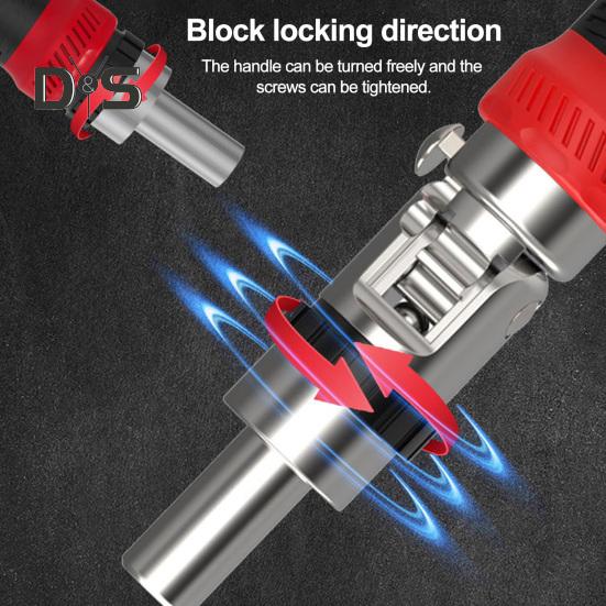 Ratchet Screwdriver with Non-Slip Handle High Strength 180-Degree Pivoting Adjustable Angle 13-in-1 Multi-functional Screwdriver