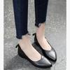 Leather soft sole spring and summer single shoes women's flat shoes new summer women's shoes versatile shallow mouth pointed small leather shoes